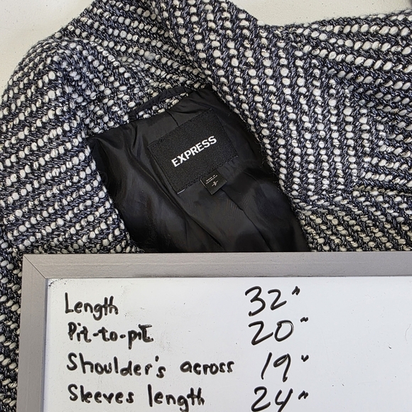 Express tweed Mid length double breasted  coat - Picture 6 of 15